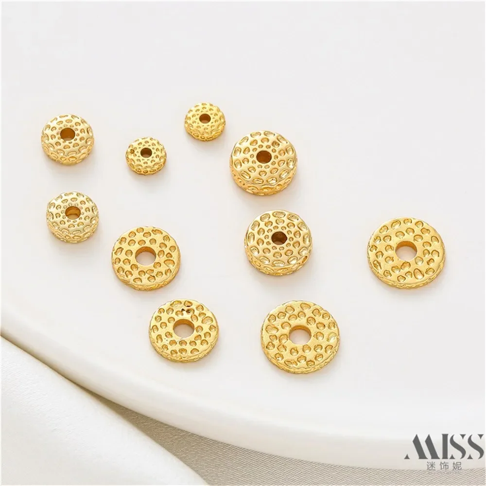 14K Gold Star Moon Passion Seed Spacer DIY Accessories Color Preserved Spacer Bead Handmade Bracelet Necklace Jewelry Material