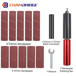 Sanding Drum Grinding Set Electric Drill Conversion Sander Connector Metal Wood Polishing Abrasive Tool Comes with Sandpaper Rol