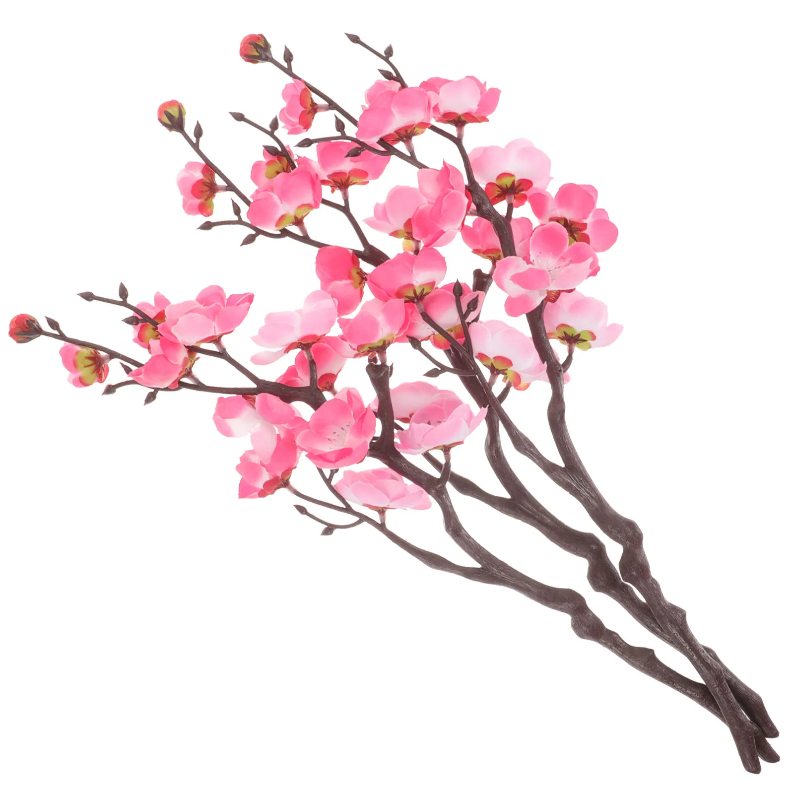 

3pcs Artificial Fresh Delivery Next Day Prime Plum Blossom Flowers Vivid Simulation Home Decoration Easy Care Artificial