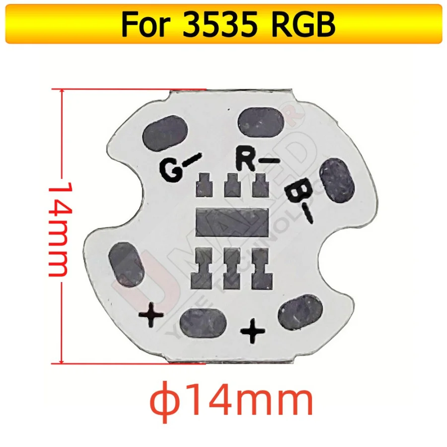 1000pcs 10mm Cree XPE/XTE/XPG 3535 RGBW LED PCB Aluminum board Heat Sink Base Plate PCB Board 20/14/10mm For DIY Light