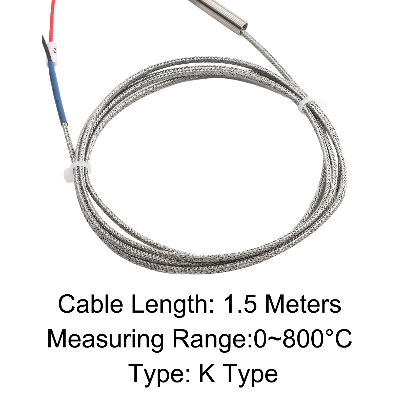 

1.5M Cable K Type Temperature Sensor Industrial Applications Temperature Probe For Industrial Use Measuring Range 32 1472 F
