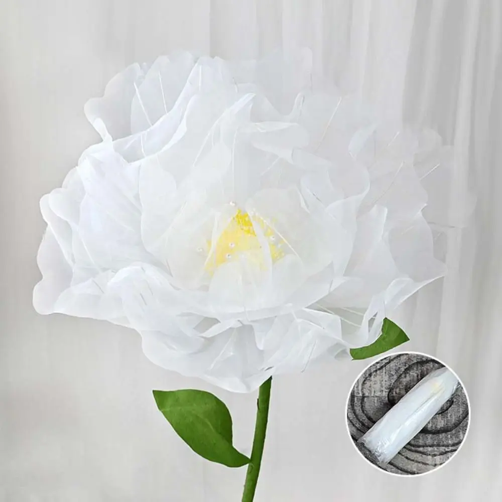 

3D Big Simulation Flower Window Display Hollow Large Fake Flower Hanging Gauze Peony Photography Props Outdoor Shopping Mall