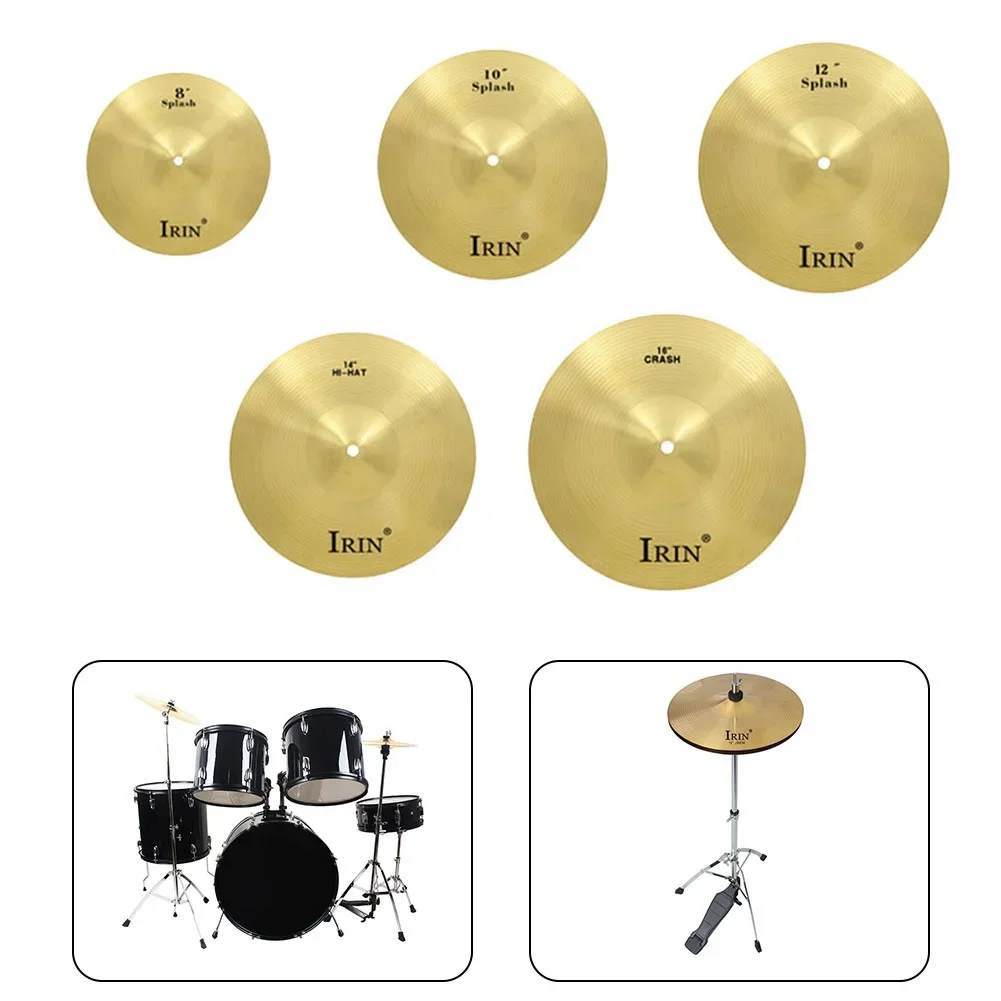 8 10 12 14 16 Inch Cymbals Cymbals Drum Brass Cymbals Hi-Hat Cymbal Percussion Splash Crash Practical To Use High Quality