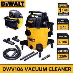 DeWalt DWV106 Cordless Wet and Dry Vacuum Cleaner 1100W 23L 220V Bucket Industrial Dust Collector Vacuum Cleaners Power Tools