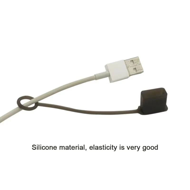 قبعات USB من النوع C تغطي حبل لكابلات USB A مع غطاء حماية من الغبار سدادة الغبار من النوع C حافظة كم مقاومة للبيانات قابس USB للغبار