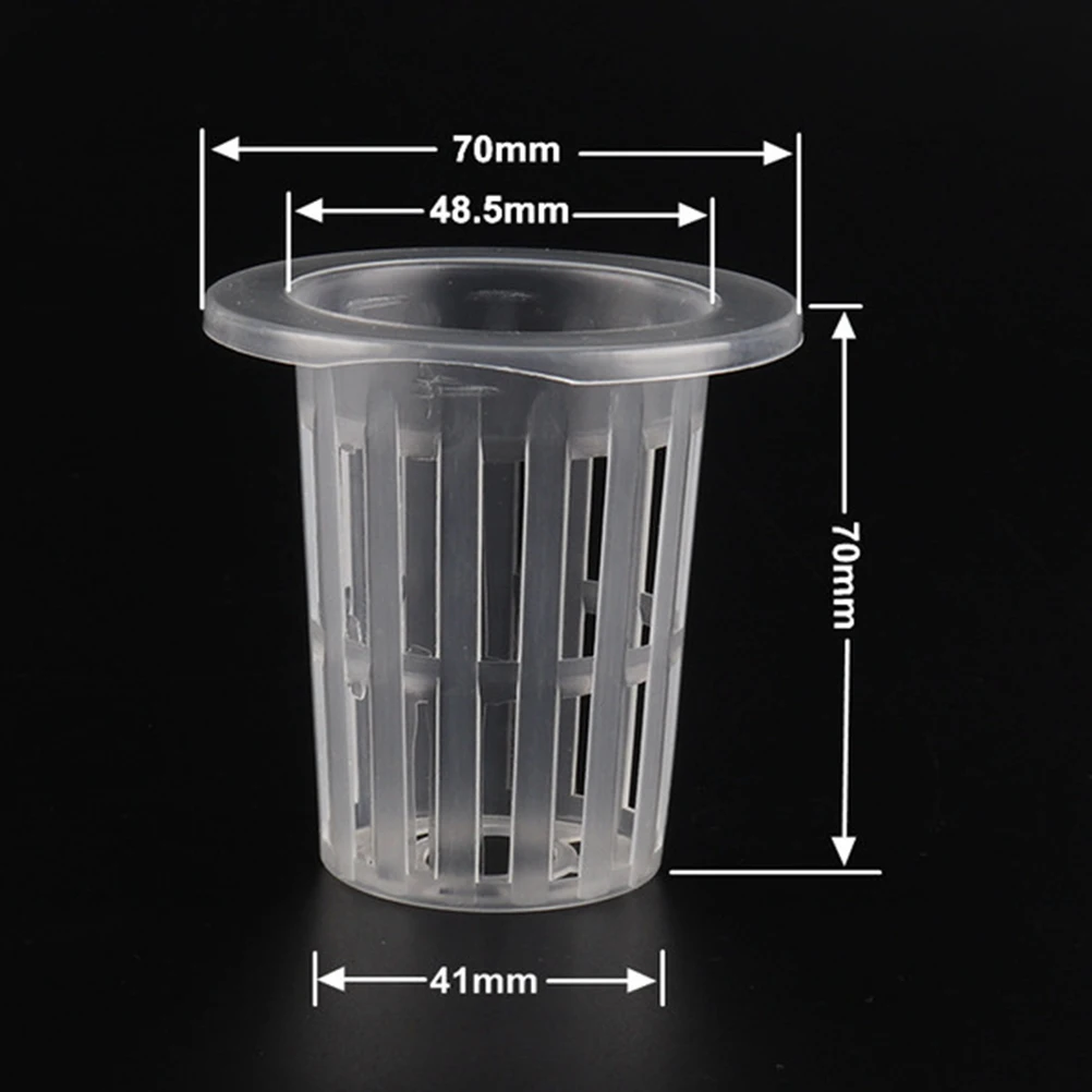 

50Pcs Long-lasting Hydroponic Plant Growing Pot Plastic Mesh Container Basket