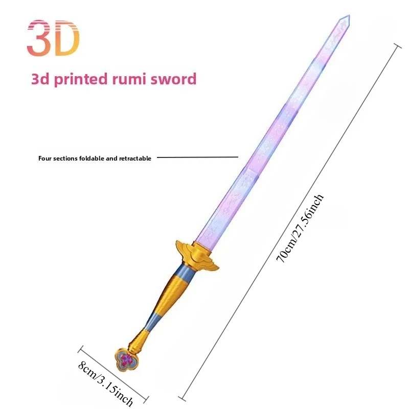 Devil Girl Group High-Quality Role-Playing Lumi Symbol Sword Costume Props Purple Long Sword Accessories Role-Playing Props