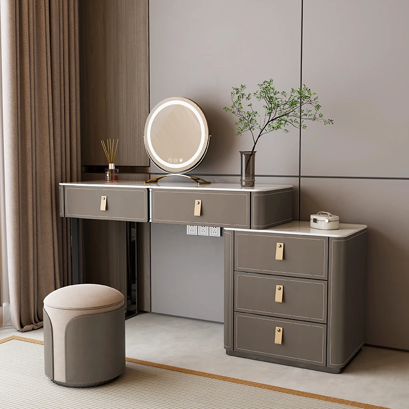 

/Drawers Storage Vanity Table Nordic Modern Aesthetic Makeup Dressing Table Desk Decor Pentiadeira Feminina Bedroom Furniture