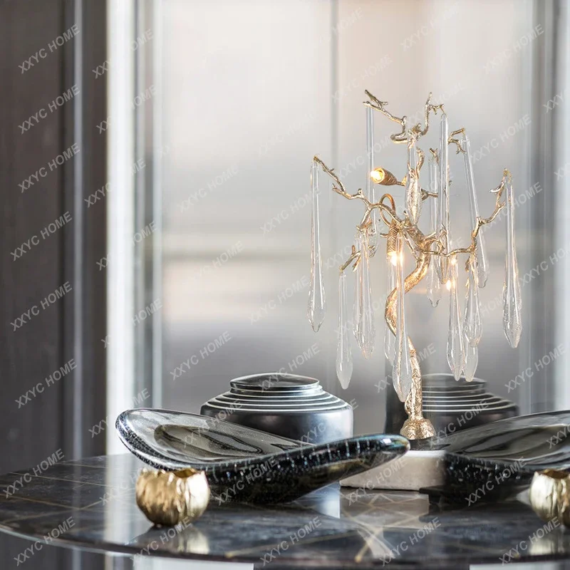 Tutti i rami di rame luce lampada da scrivania personalizzata creativa di lusso tutta la camera modello di design club villa fatta a mano