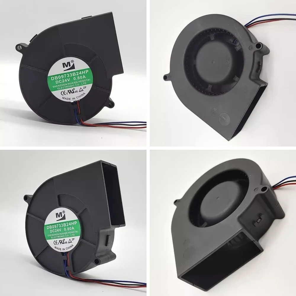For M DB09733B24HP DC24V 0.80A 9733 3-Wire Turbo Cooling Fan