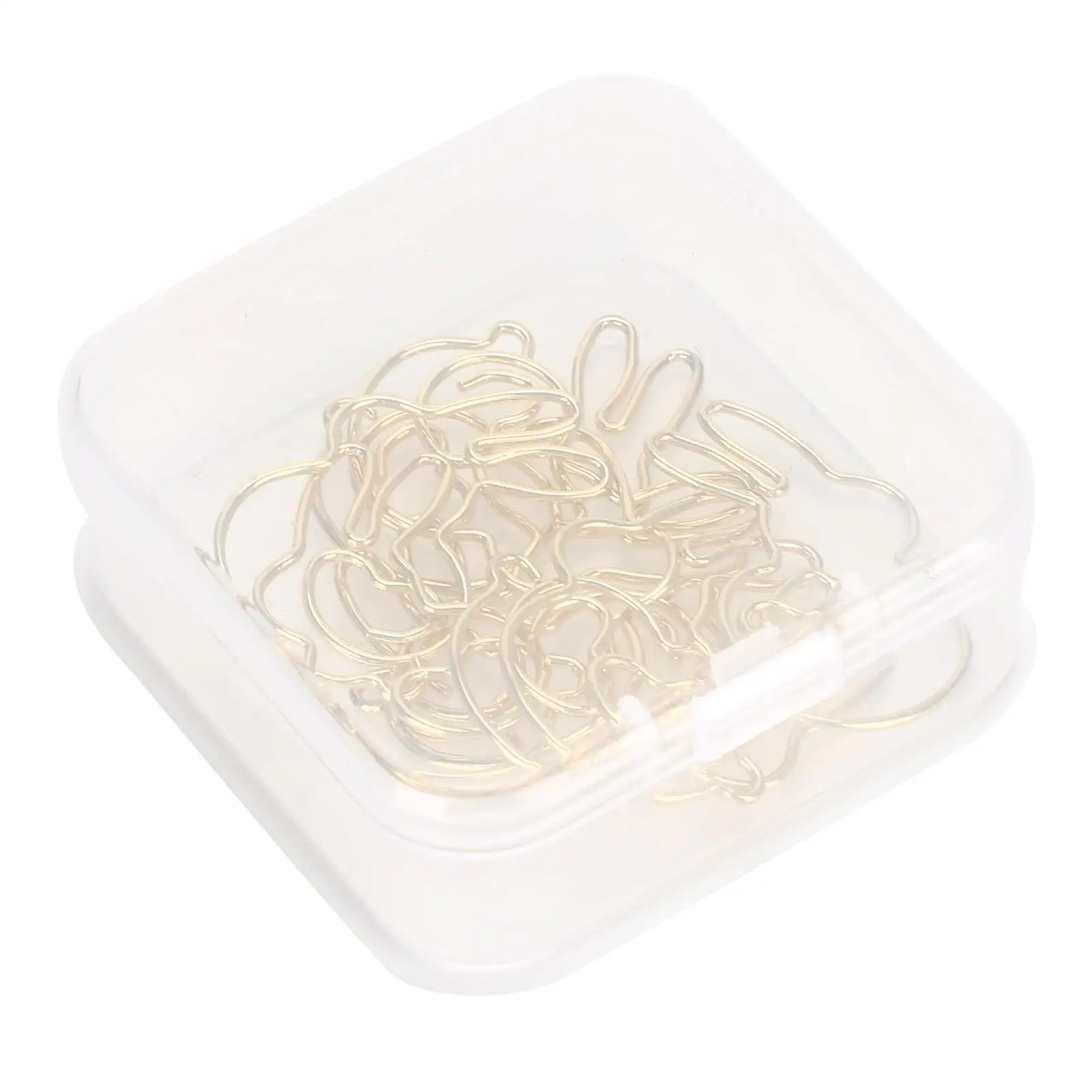 

20Pcs Cute Bunny Paper Clip Set in Gold & Rose Gold - Animal Shaped Office Document Pins