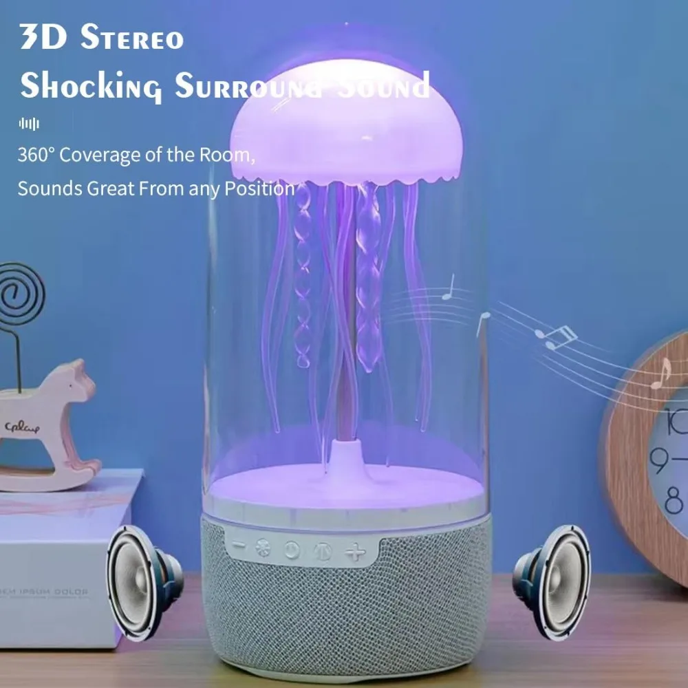 Color Changing LED Jellyfish Speaker Bluetooth Lamp Speaker LED Seven Color Wireless Jellyfish Speakers