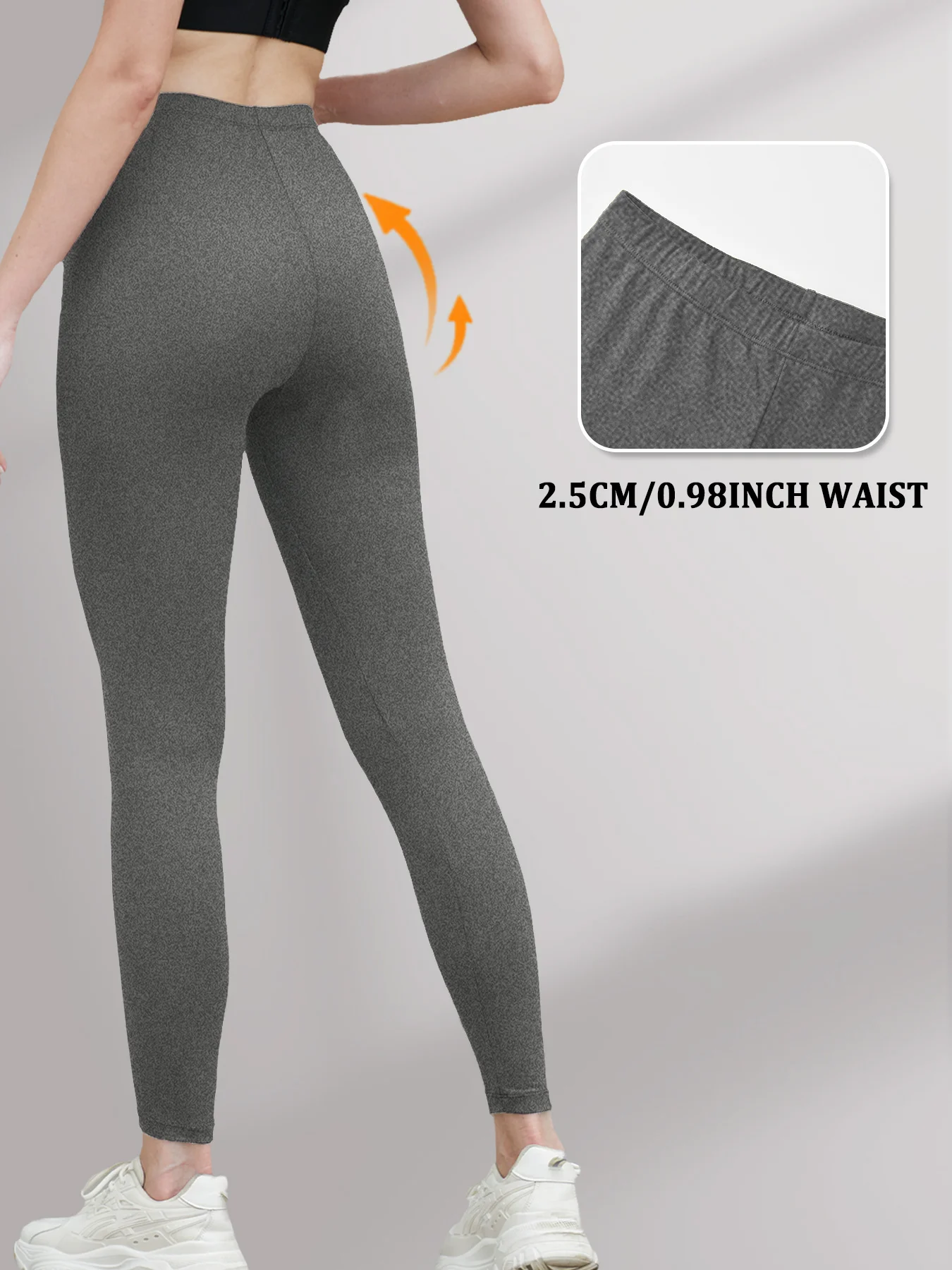 Low Rise Super Soft Leggings for Women - High Elasticity Tights for Yoga Running Workout Casual Wear