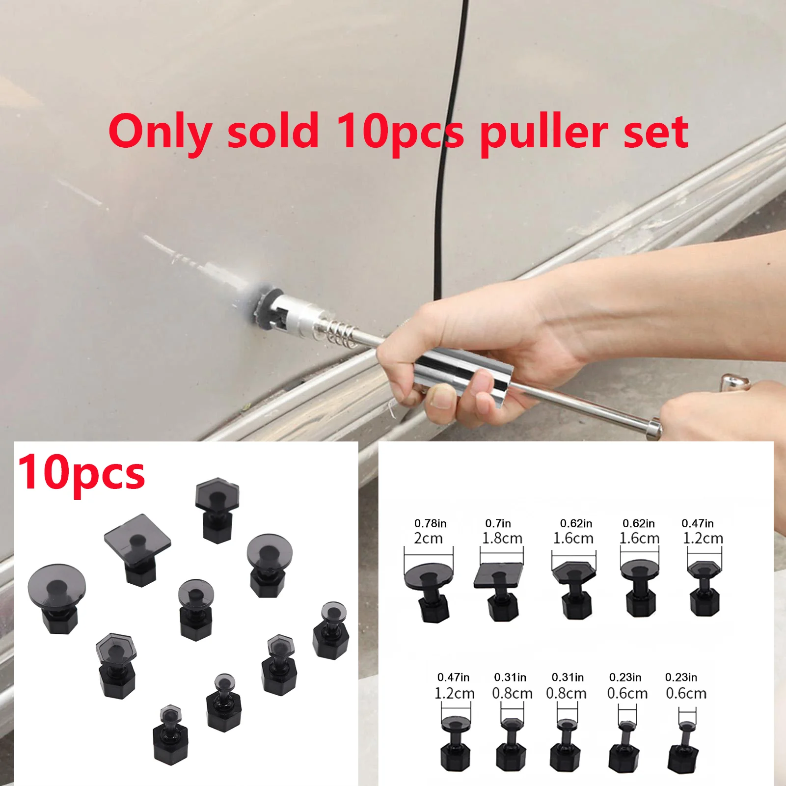 Car Dent Repair Universal Mini Puller Bodywork Panel Dent Remover Tool Heavy-duty 10pcs Car Dent Repair Tool Kit Accessories