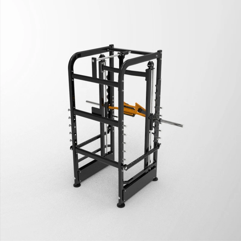 Highly Favored Multifunction 3D Smith Squat Machine Cable Crossover Trainer Power Rack Squat Rack with Weight Stacks and Cables