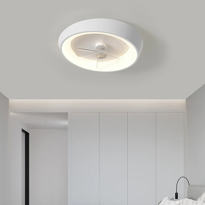 Mini ventilatore a soffitto Lampade Luce LED Home Office Cucina Camera da letto Sala da pranzo Piccolo ventilatore Soffitto remoto ventilatore a led plafoniera casa