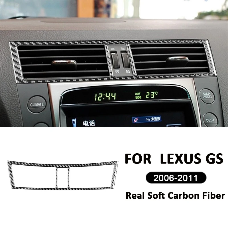 

Carbon Fiber Car Central Control Air Outlet Vent Trim Frame Decoration Sticker For LEXUS GS 2006-2011 Interior Accessories