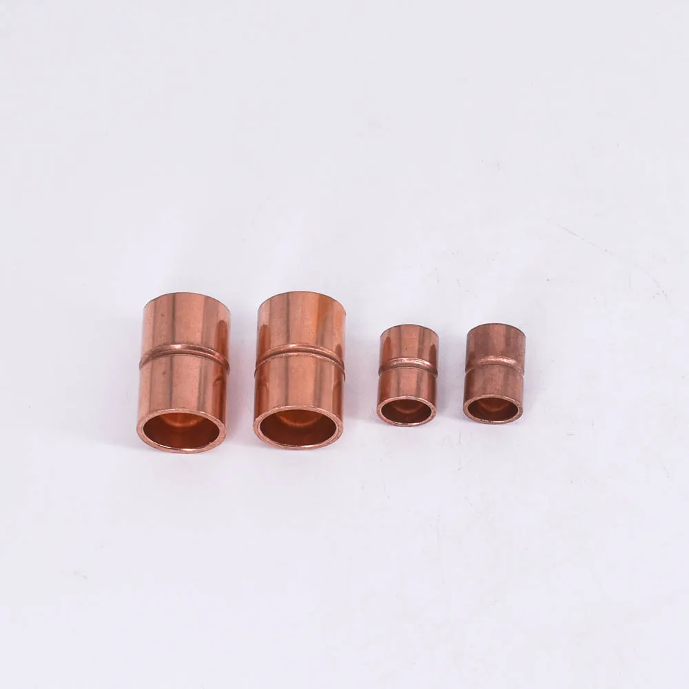 

3/4" 1" 19 20 22 25 28 28.6mm ID Pure Copper End Feed Solder Coupling Plumbing Fitting Coupler For Air Condition