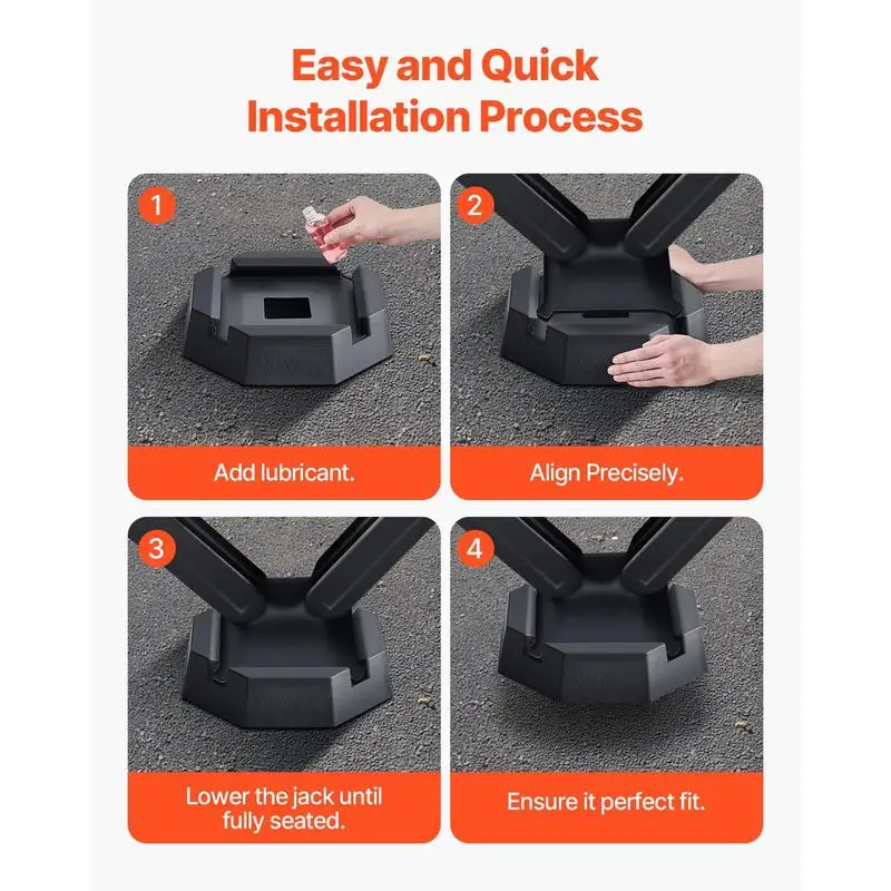 4 leveling pads for motorhomes, trailer jack pads made of rubber, 2300 kg load capacity (per pad), jack stabilizing pad with large surface area, ideal for square feet (139.7 mm) view 7