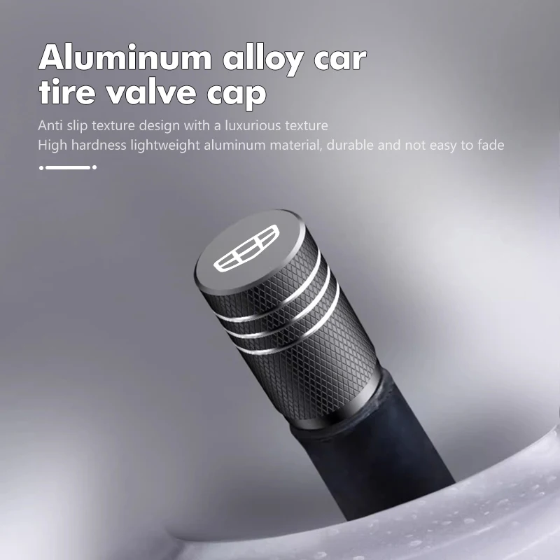 4pcs Car Dustproof Caps Tire Wheel Stem Air Valve Caps Covers For Geely Tugella Atlas Pro Coolray Geometry C Emgrand ec7