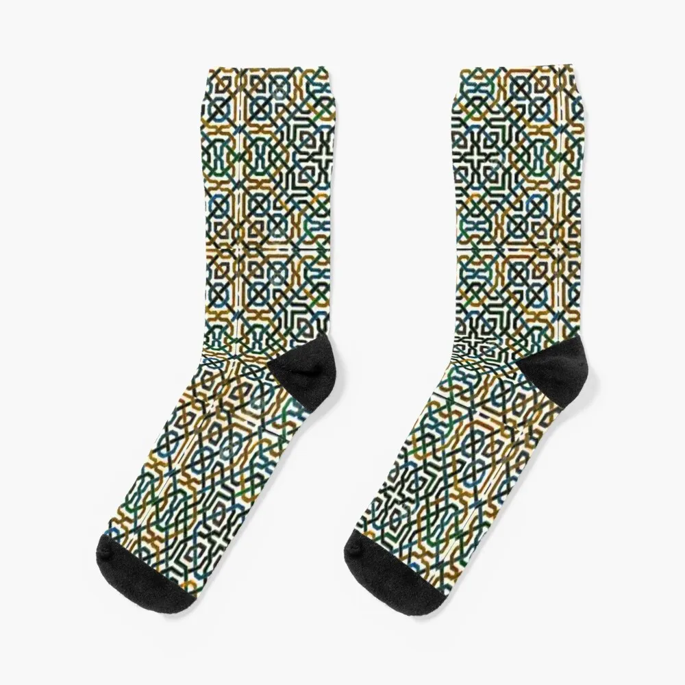 

Alhambra Palace Tile Socks hiphop designer brand Socks For Girls Men's