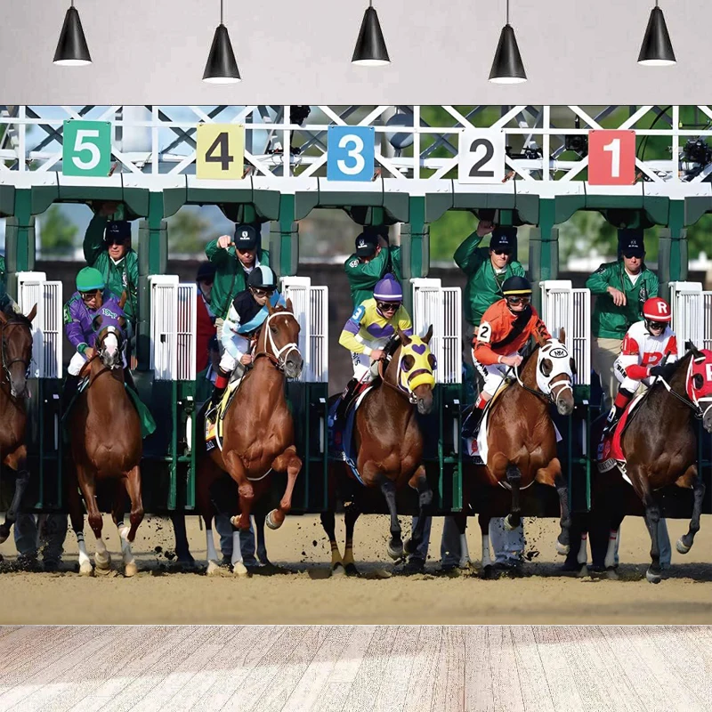 Фон для фотосъемки с Кентукки Дерби Churchill Downs Jockey Horse Racing тематический фон для домашней вечеринки фон настенный баннер плакат