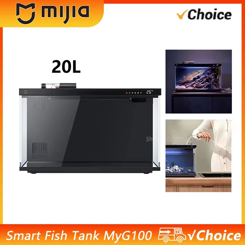 

NEW Mijia Smart Fish Tank 20L Work With Mijia APP Mobile controlled remote feeding Smart Lighting System Light Aquarium