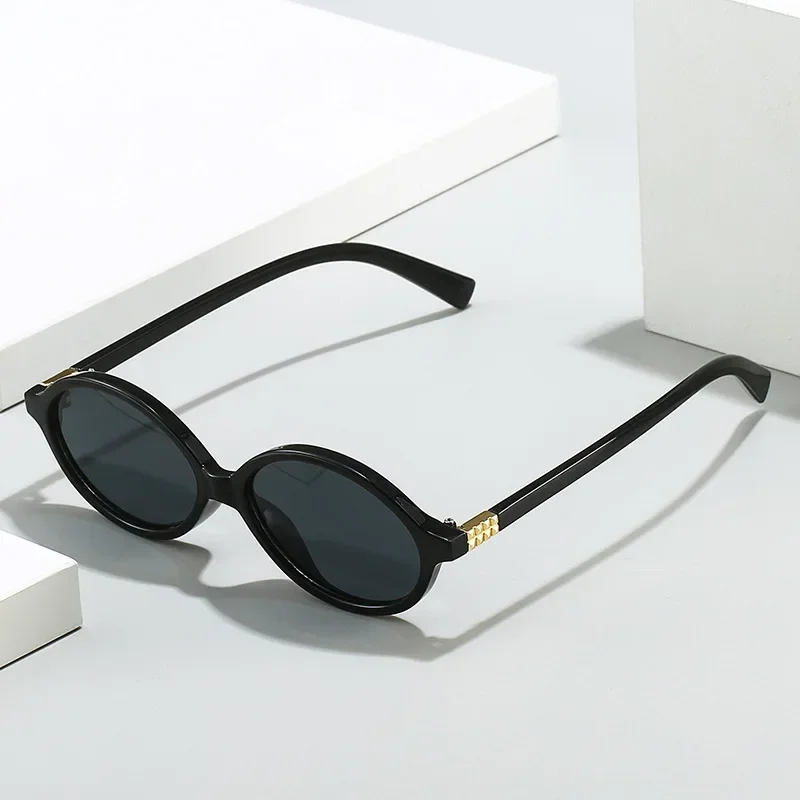 

2024 Retro Y2K Spicy Girl Elliptical Small Frame Sunglasses Anti-blue Light Glasses Eye Protection Optical Spectacle Eyeglass