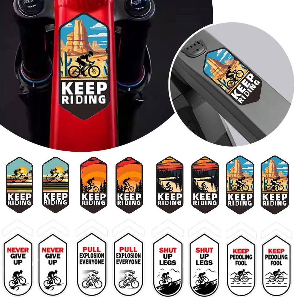 

Набор виниловых наклеек для велосипедной рамы, водонепроницаемая наклейка "KEEP RIDING" для рамы электровелосипеда или мотоцикла