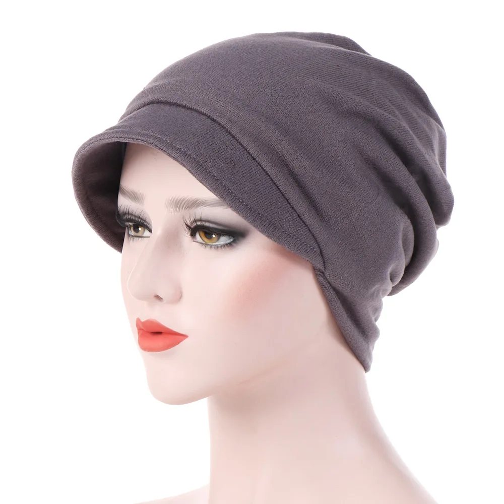 Fashion Inner Hijab Caps Muslim Stretch Turban Cap Islamic Underscarf Bonnet Hat Female Headband Solid Color Turbante Hats