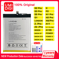 Original Rechargeable Battery for UMI Umidigi X F2 A1 A3 A5 A7 A7S A9 A11 Bison GT S2 S3 S5 Z Z2 Pro MAX Power 5 London Batteria