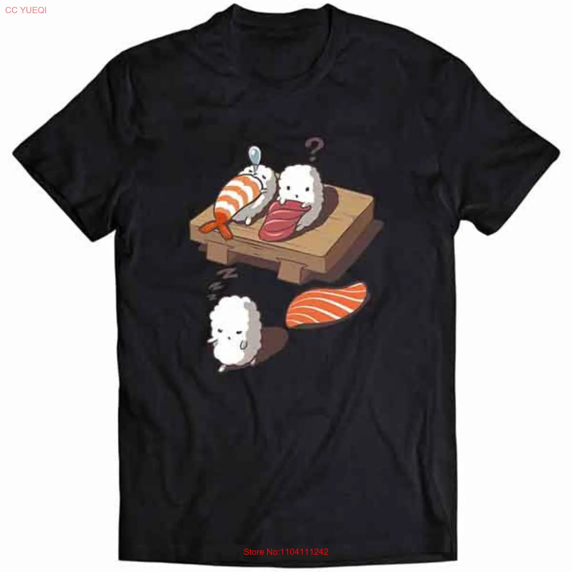 Funny Japanese Nigiri Sushi Sleepwalking  Youth T Shirt PrintStarT long or short sleeves