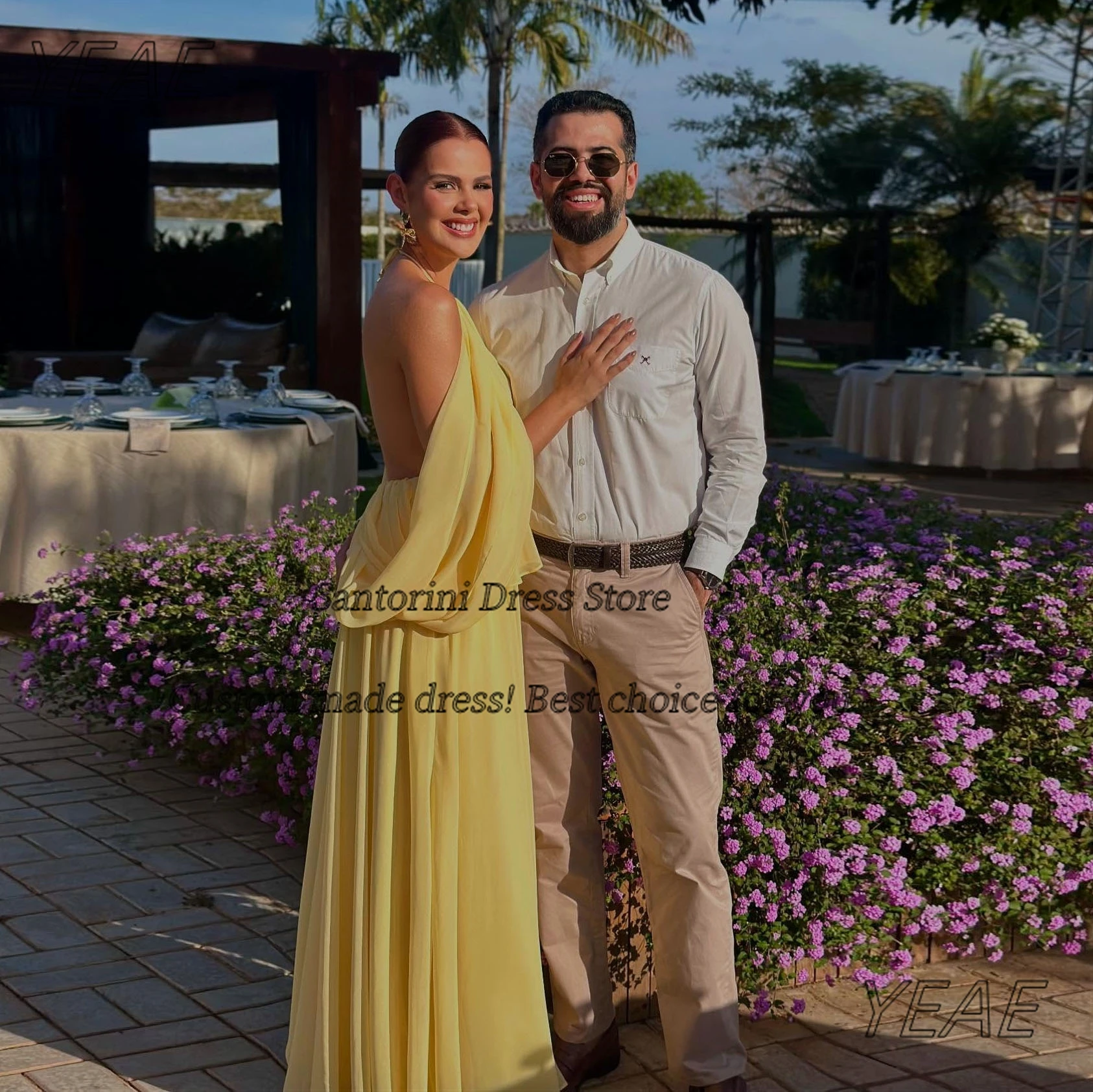 Sukienki na studniówkę z odkrytymi plecami w stylu Santorini 2025, sukienki wieczorowe z dekoltem typu halter, odkryte ramiona, seksowne suknie na przyjęcie urodzinowe, szyte na miarę