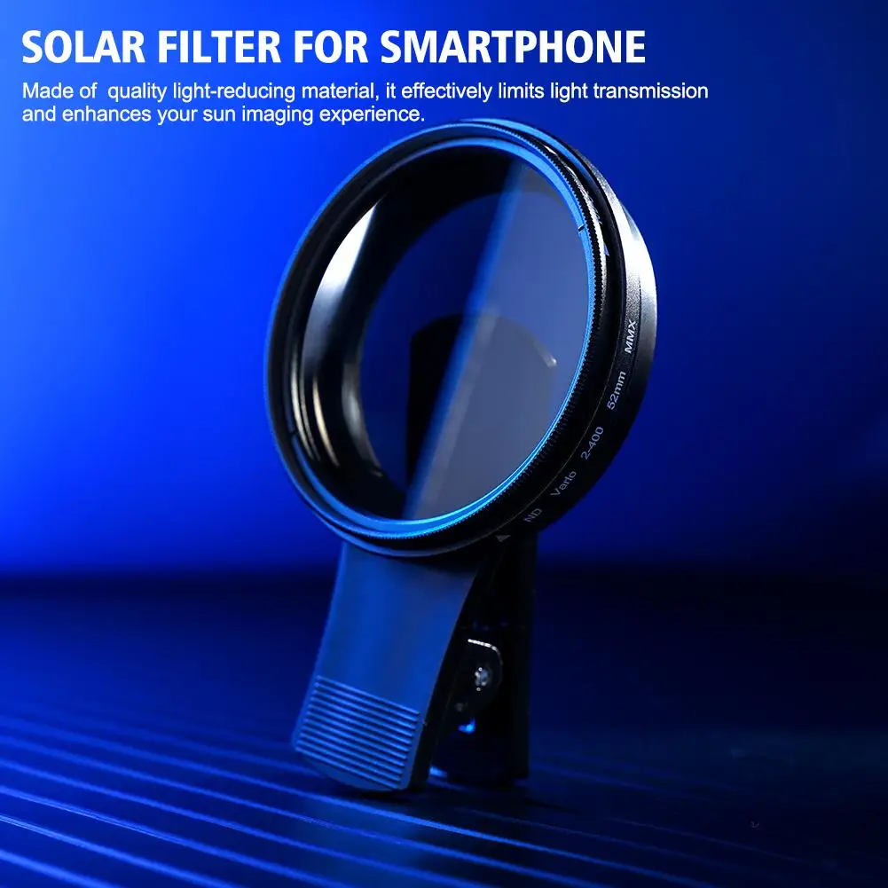 37mm 52mm Phone Lens Filter With Clip For Smartphone Universal ND2-400 Variable Filter For Mobile Phone Camera Lens For iPhone