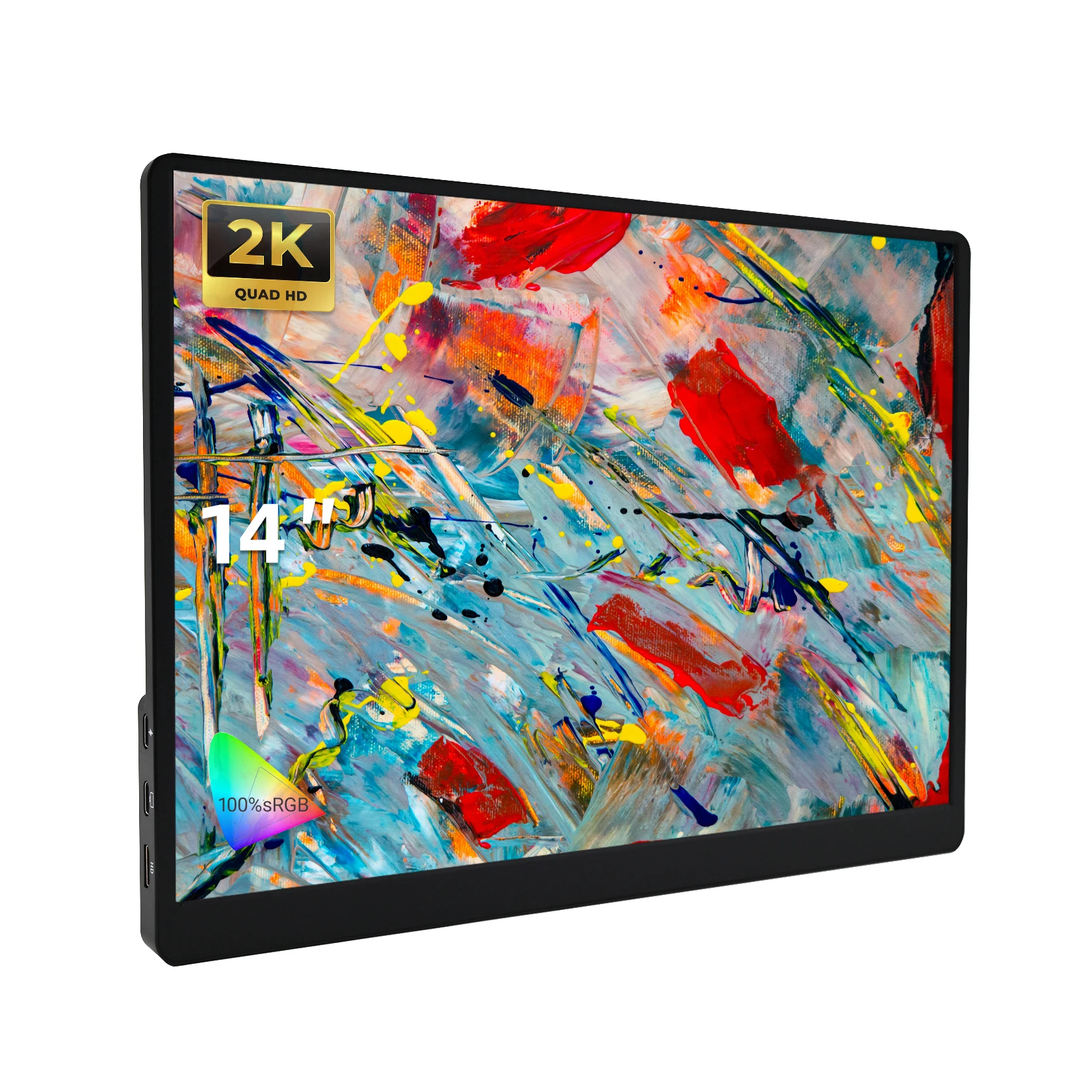 شاشة Portátil ZSUS 2K de 14 Polegadas (2160 × 1440) 60 هرتز للكمبيوتر المحمول، XBox، PS4/5، Switch، Caixa de TV، Celular e PC – Expansã