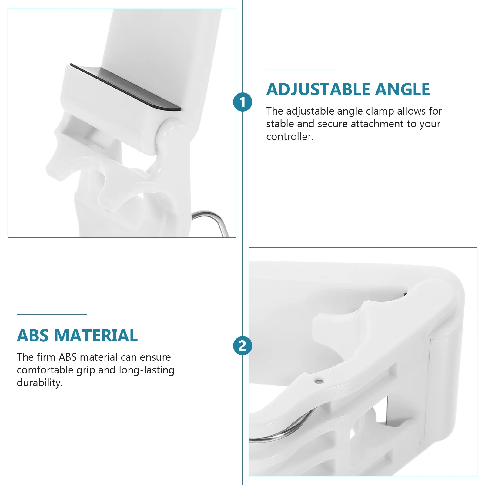 

Game Controller Stand ABS Durable Adjustable Angle Phone Holder Clamp for Gamepad Mount Organizer Game Controller Stand