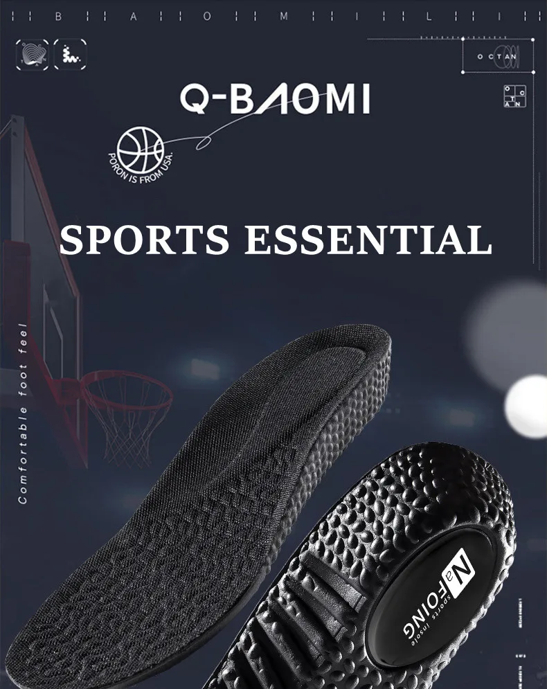1 Paar höhenvergrößernde Einlegesohlen für Füße, PU-Memory-Schaum-Schuhpolster, atmungsaktive orthopädische Fersenlift-Einlegesohle für die Sport-Laufpflege – Detail 1