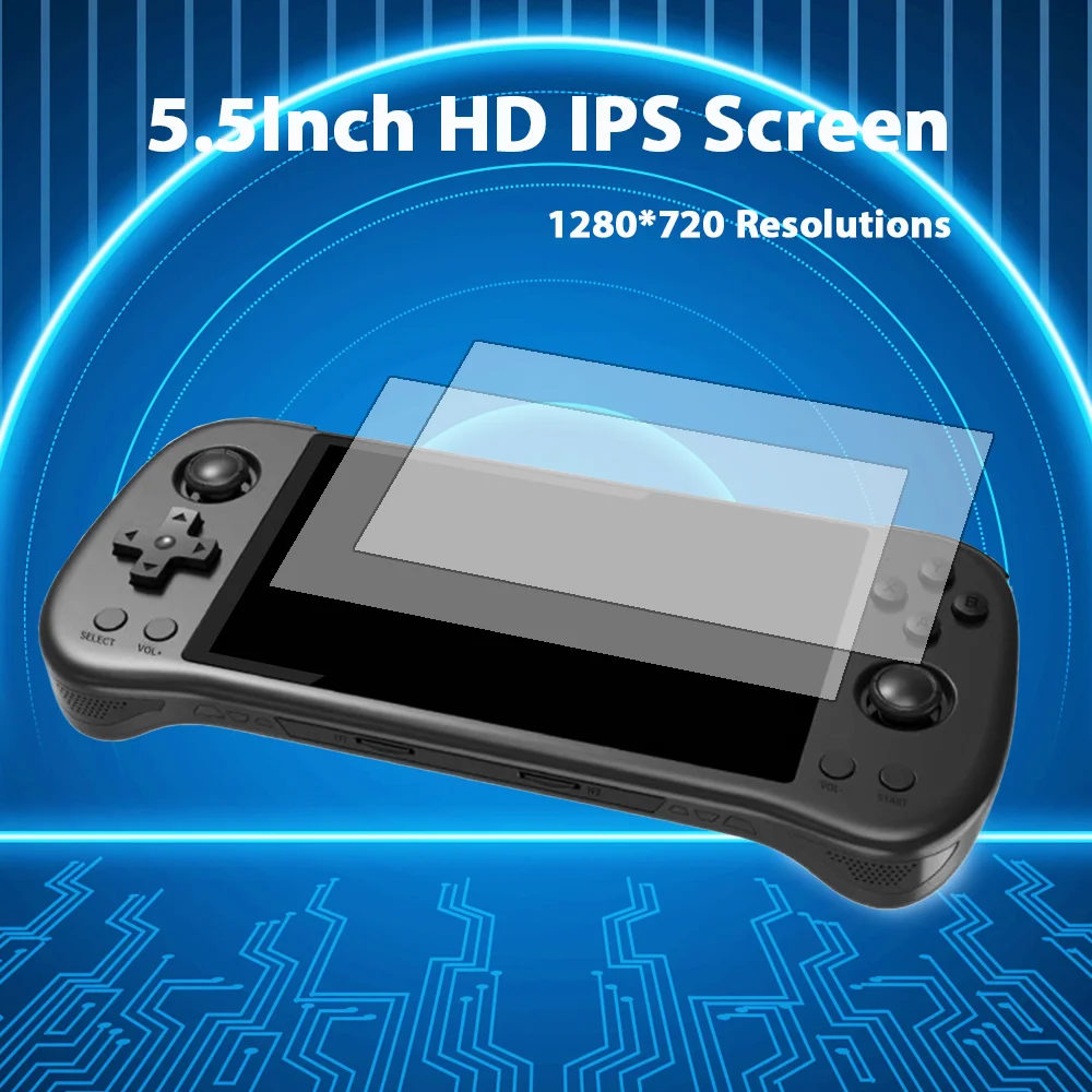 Powkiddy X55 256G 40000Games Installed Retro Handheld Game Console 5.5Inch IPS Screen RK3566 LPDDR4X 2GB 4000mAh HD Boy Gifts