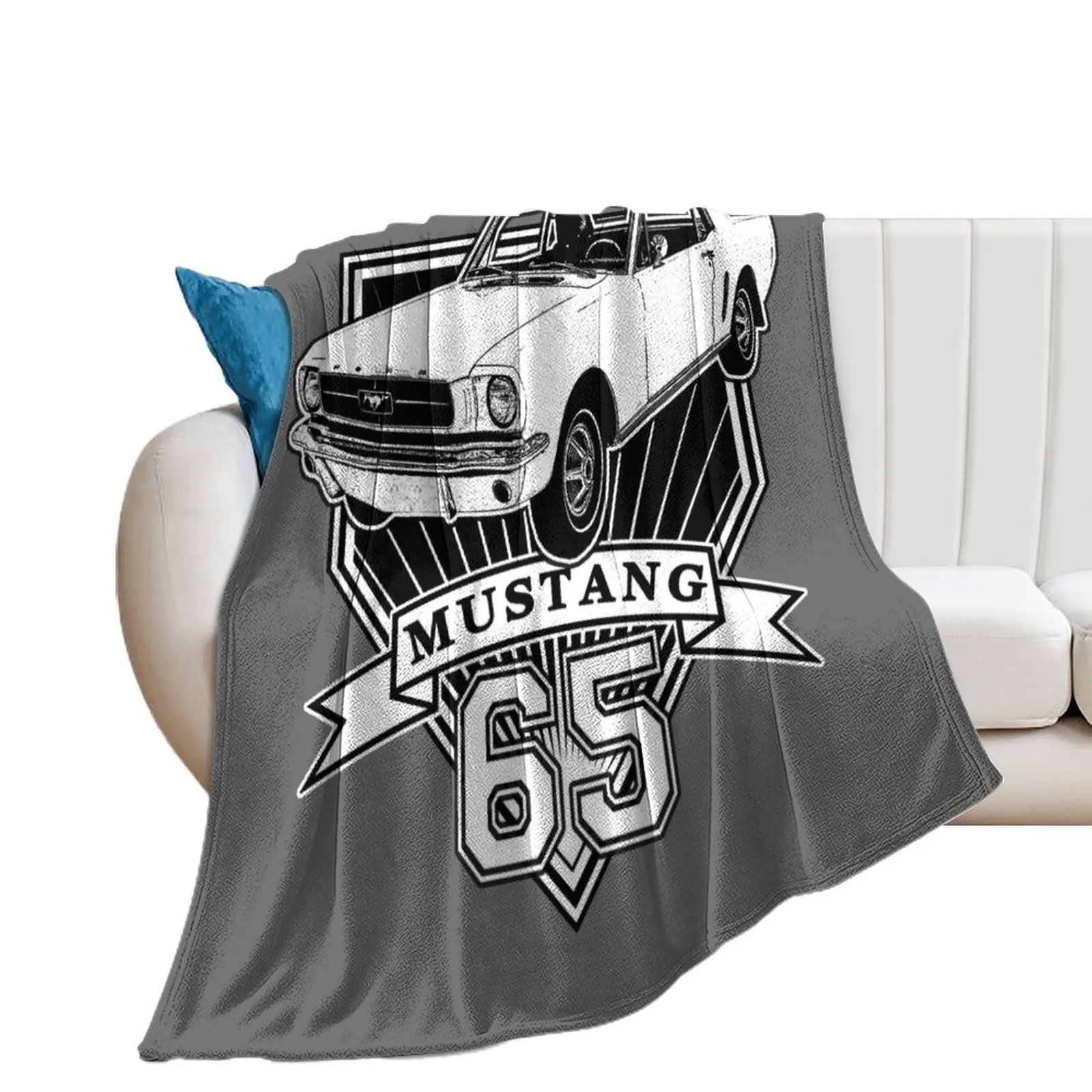 

65 Mustang Coupe Throw Blanket Soft Beds Luxury Decorative Beds Blankets