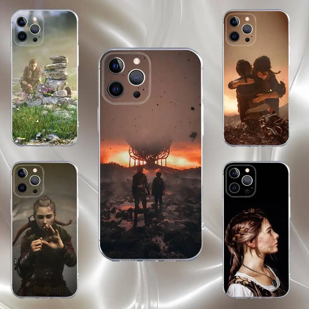 

Game A P-Plague Tale Requiem Phone Case For iPhone 16,15,14,13,12,11 Pro,Max,Plus,X,XS,XR,SE,Mini Transparent Silicone Soft