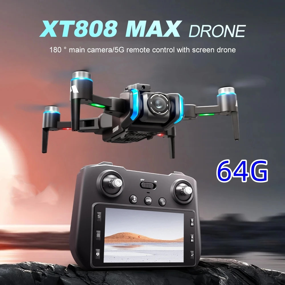 XT808 GPS WIFI 전송 전문 공중 카메라 중간 크기, 서보, 팬 틸트, 광학 흐름 포지셔닝, 흔들림 방지
