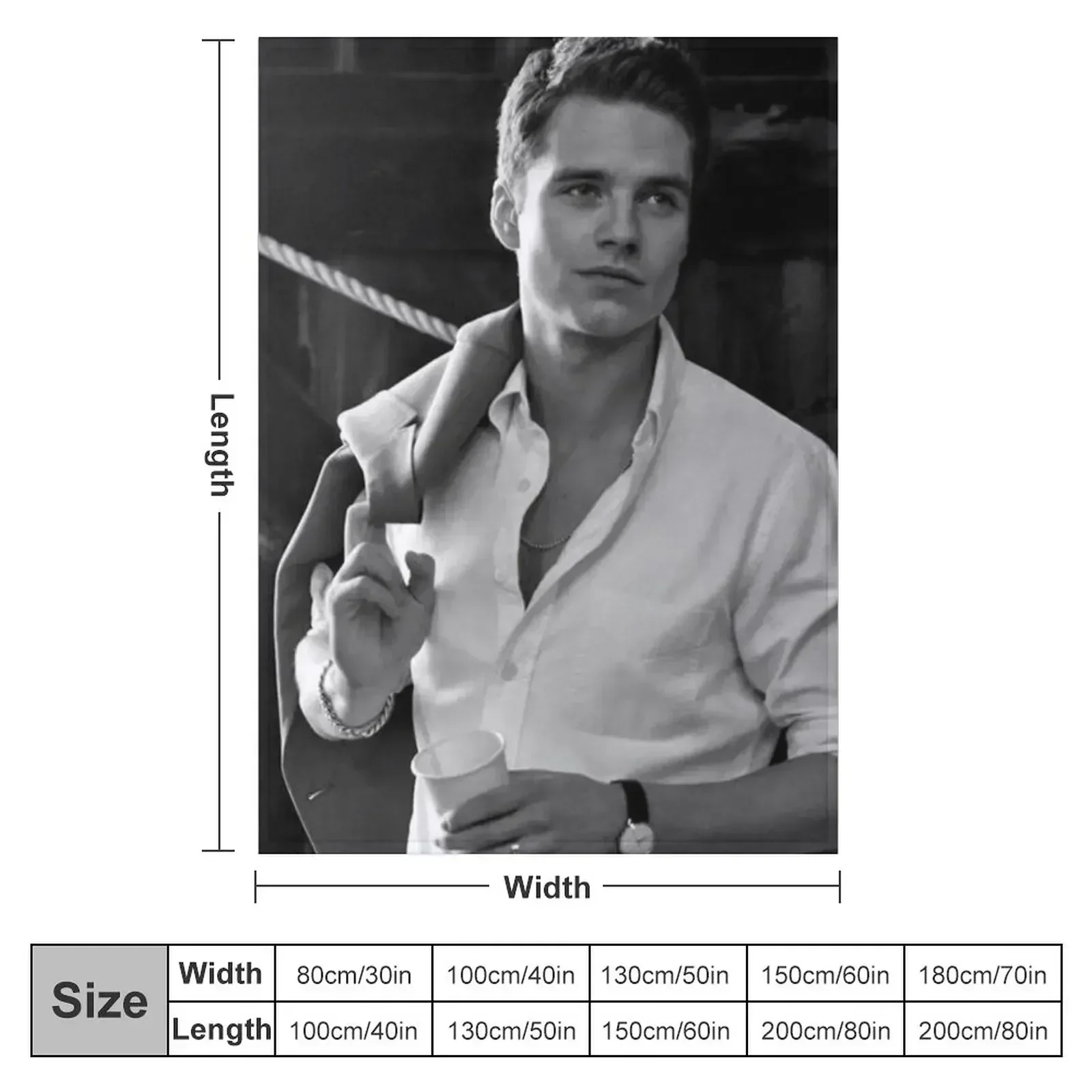 Sebastian Stan Throw Blanket Luxury Thicken Soft Beds cosplay anime Blankets