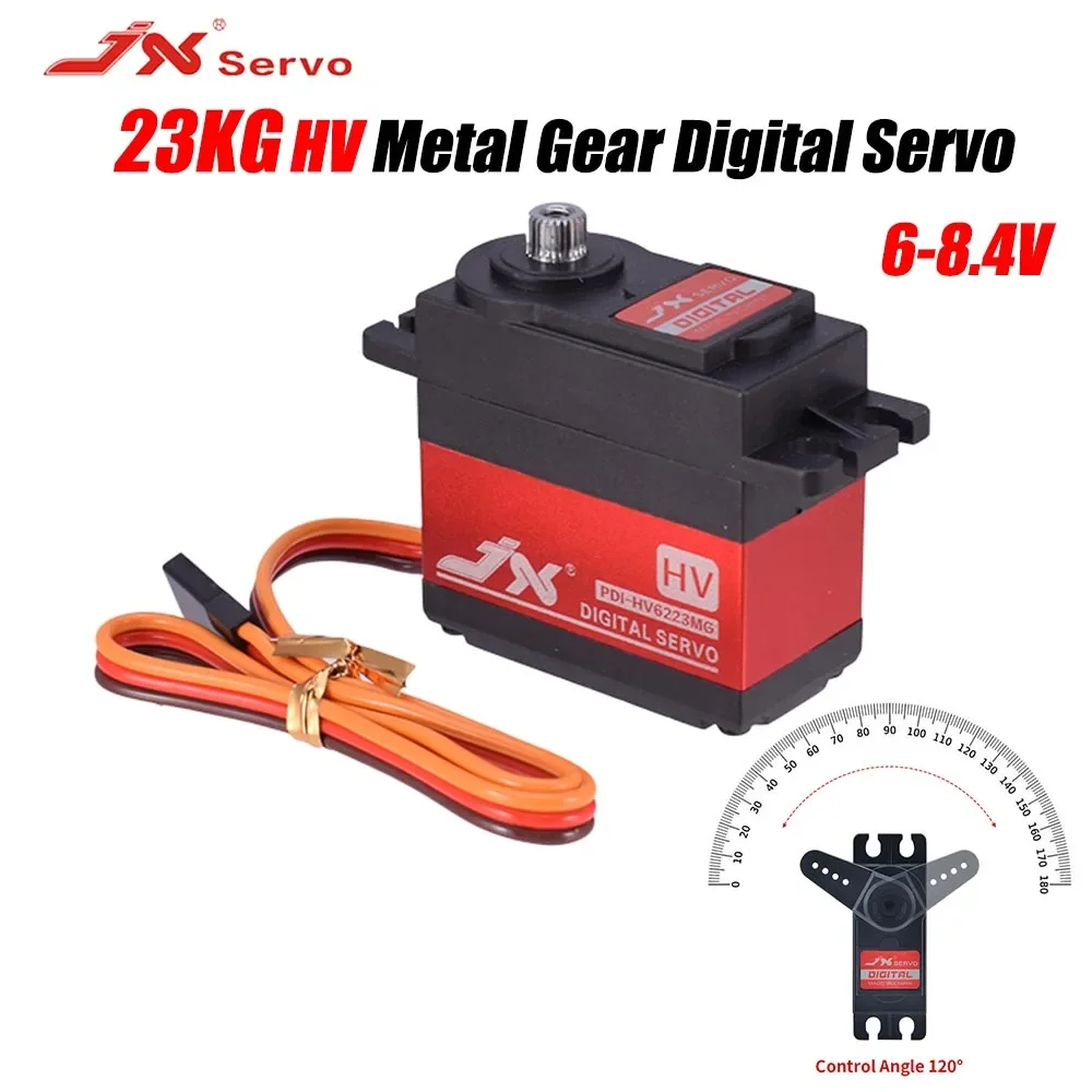 

JX 23KG HV Servo PDI-HV6223MG 6-8.4V Metal Gear Middle CNC Digital Standard for 1/8 1/10 RC Car Robot Airplane Drone Aicraft Toy