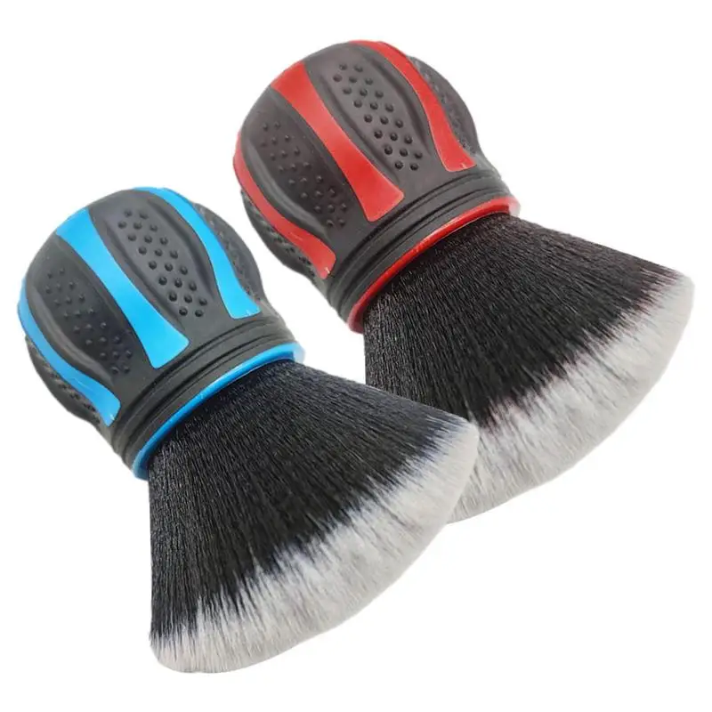 Car Detailing Brushes With Storage Rack Covers Soft Bristles Auto Interior Dust Cleaner Car Detail Brush Cleaning Detail Tool