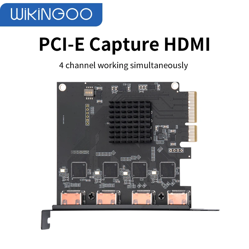 PCI اكسبرس بطاقة فيديو عالية الدقة 1080p/60fps - 4 قناة HDMI متوافق لعبة بث مباشر البث OBS vMix Wirecast xسبليت