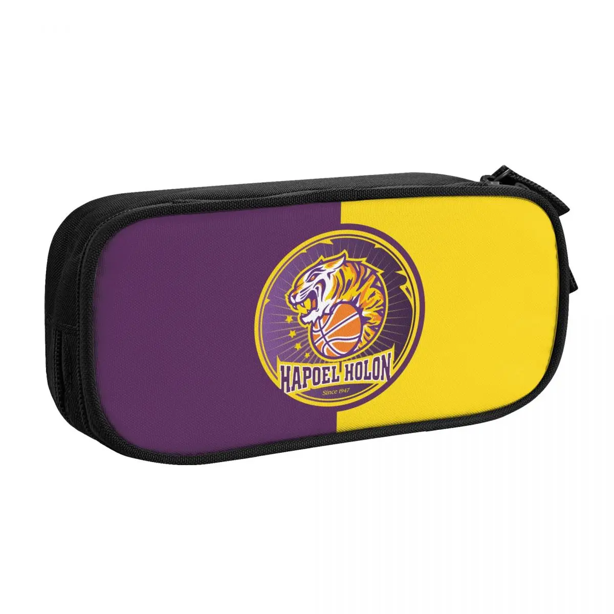 Hapoel Holon Basketball Big Capacity Pencil Pen Case Office College School Large Storage Bag Pouch Holder Box Organizer