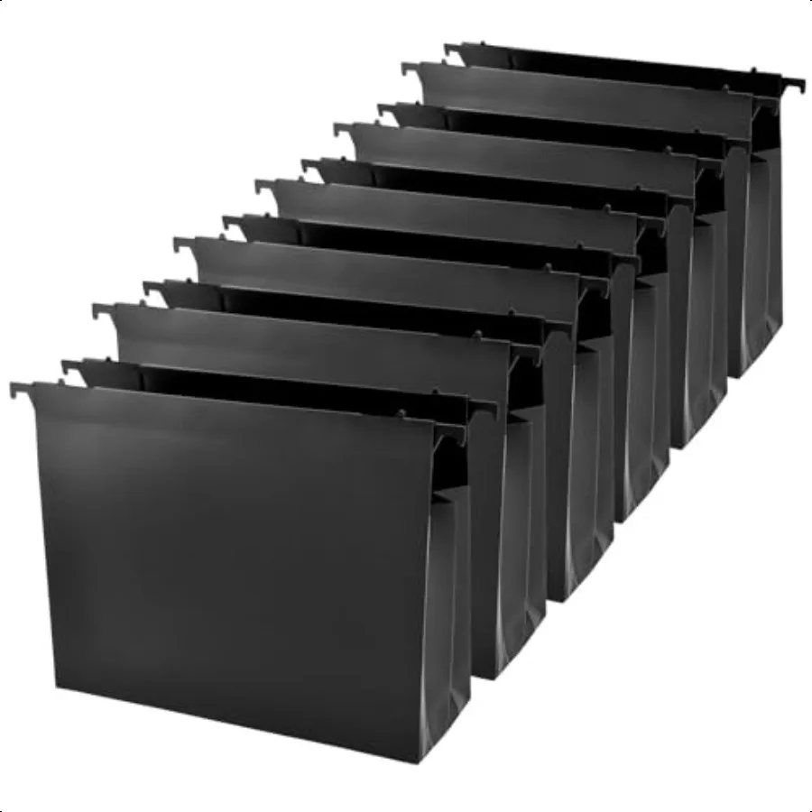 

6Pcs Plastic Hanging File Folders Extra Capacity Reinforced Hang Folders Accordian Pocket 4 Expanding Pocket with Movable Divid