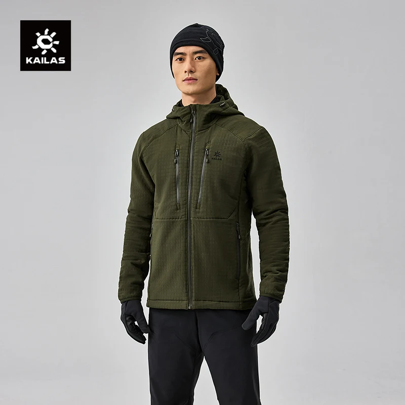 

KAILAS New Men's POLARMATE Fleece Hooded Jacket Durable And Warm For Mountaineering Rock And Ice Climbing KG2442101