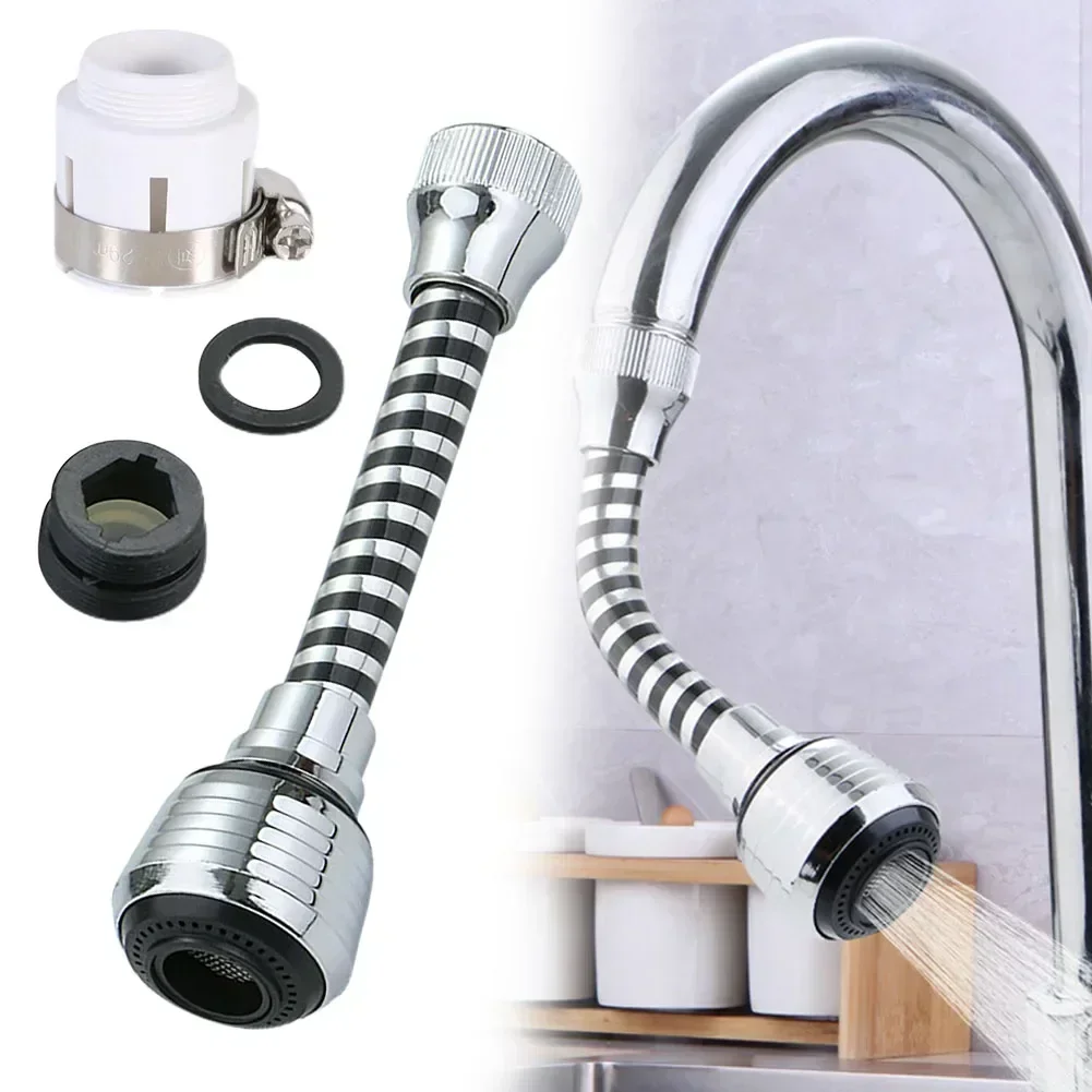 Kitchen Faucet Extender° Flexible Faucet Aerator Water Saving Tap Nozzle Adapter Bendable Kitchen Sink Tap Spray Head