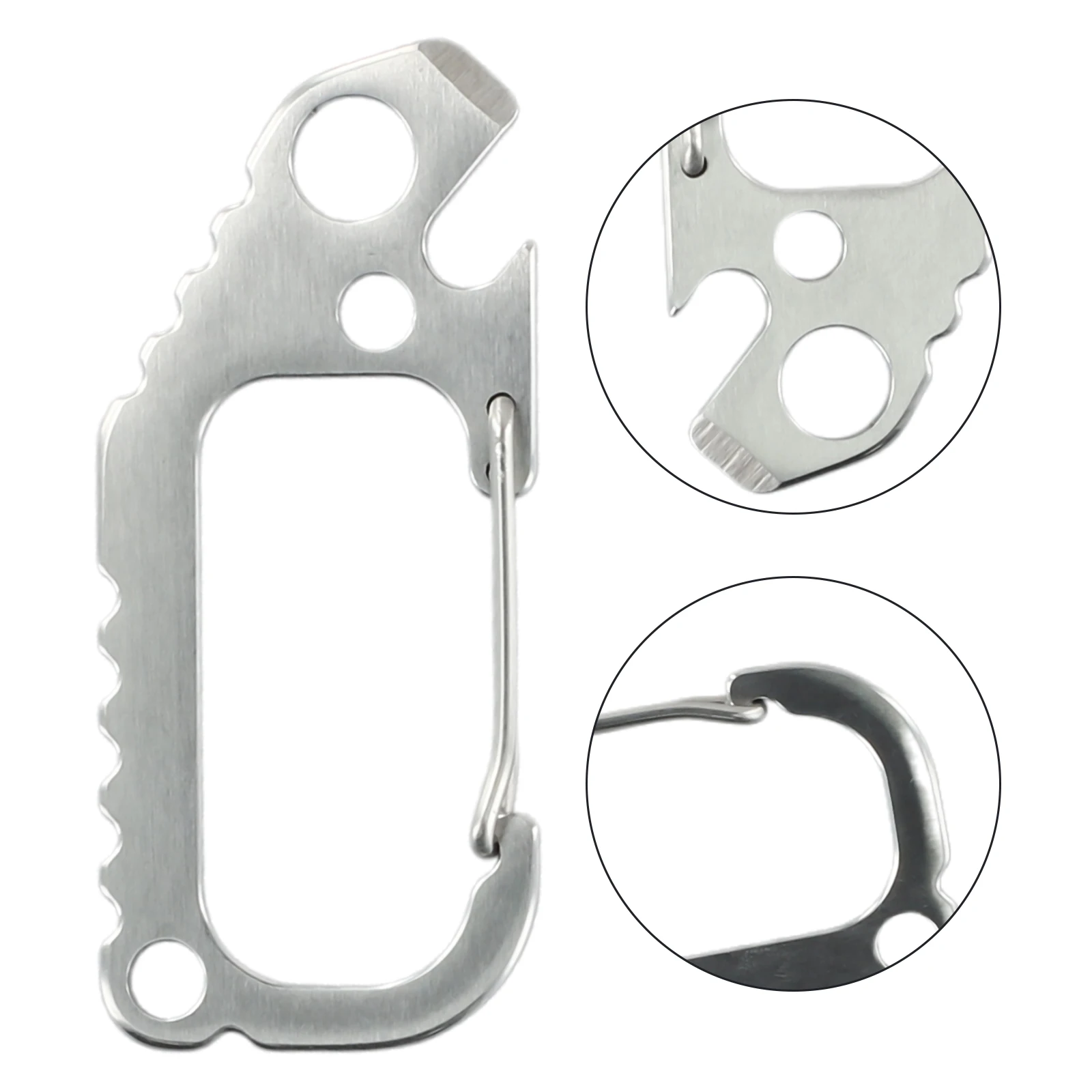 Mosquetón para exteriores, equipo para rappel, escalada en roca, deportes a presión, hebilla, Clip de espeleología, cerradura de anillo en D conveniente, 1 ud.